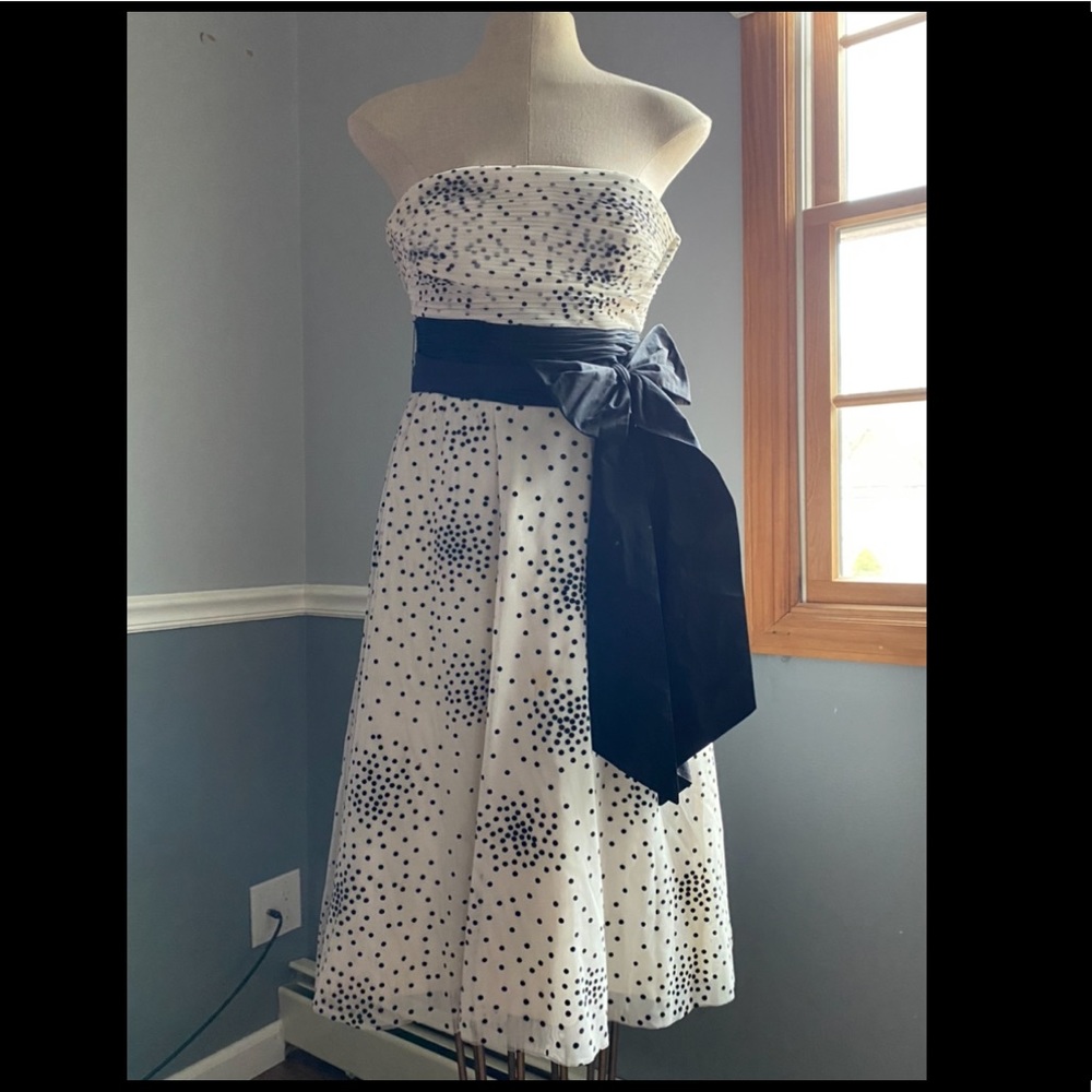 BCBG MAXAZRIA Strapless Black & White dress